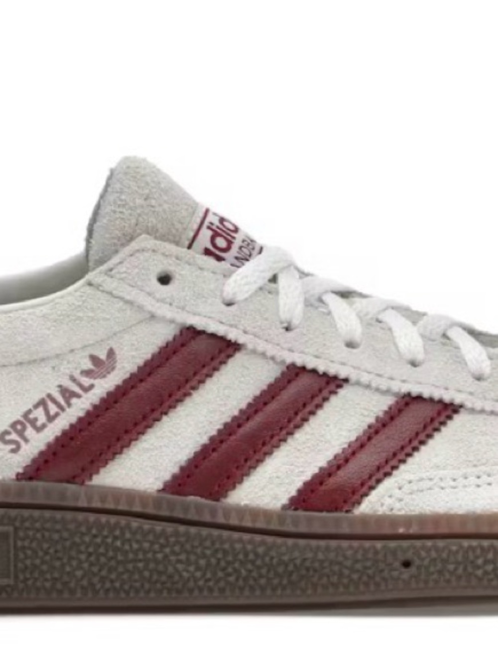 adidas Spezial Low-Top Sneakers in Off-White and Burgundy